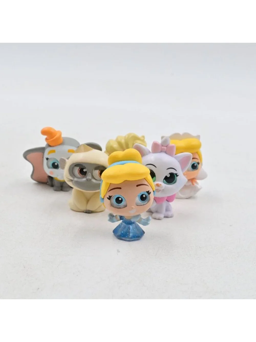 Disney Doorables Miniature Figure Lot of 6 Cinderella Marie Elephant Aristocats